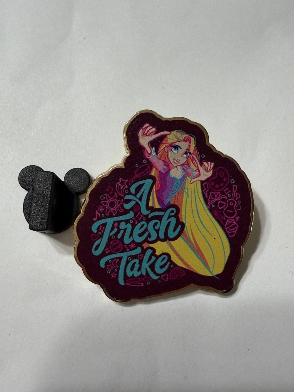 Disney Rapunzel A Fresh Take Enamel Pin Purple & Yellow